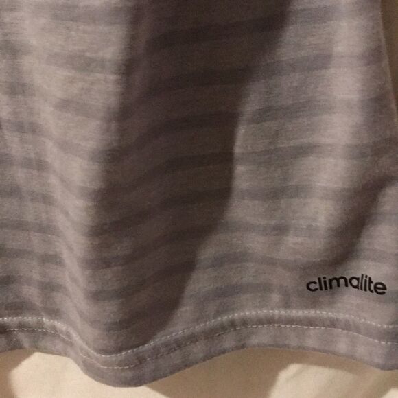 Adidas by 424 Men's Gray Climalite Stripe V-Neck Short Sleeve T-Shirt Size Large - Picture 7 of 8
